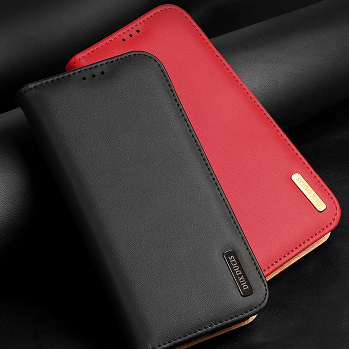 Dux Ducis Hivo case Samsung Galaxy S23+ flip cover wallet stand RFID blocking brown