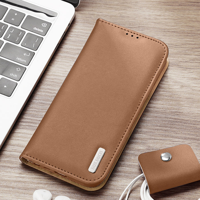 Dux Ducis Hivo case Samsung Galaxy S23+ flip cover wallet stand RFID blocking brown