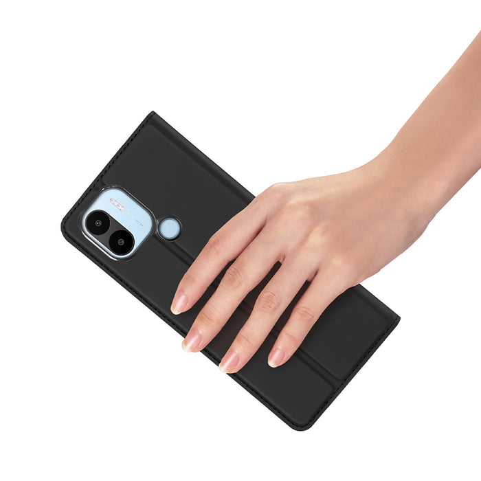 Dux Ducis Skin Pro Case for Xiaomi Redmi A1+ Flip Card Wallet Stand Black