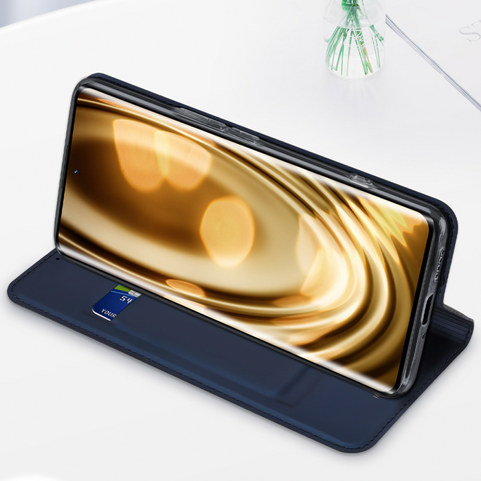 Dux Ducis Skin Pro Case for Realme 10 Pro Flip Card Wallet Stand Blue