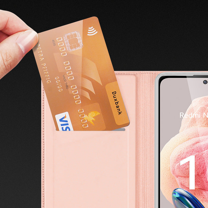 Dux Ducis Skin Pro Case for Xiaomi Redmi Note 12 Flip Card Wallet Stand Blue