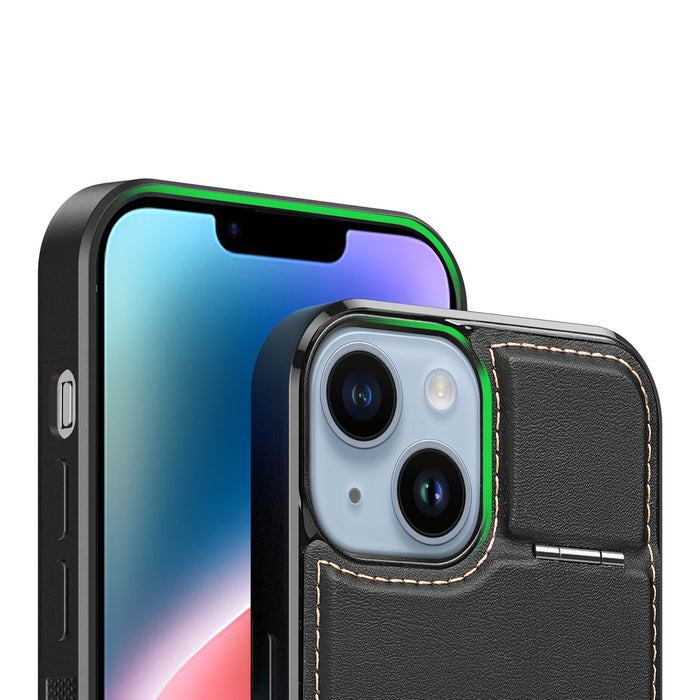 3in1 Wallet Case with Stand for iPhone 14 Plus MagSafe RFID Blocker Dux Ducis Rafi Mag - Black