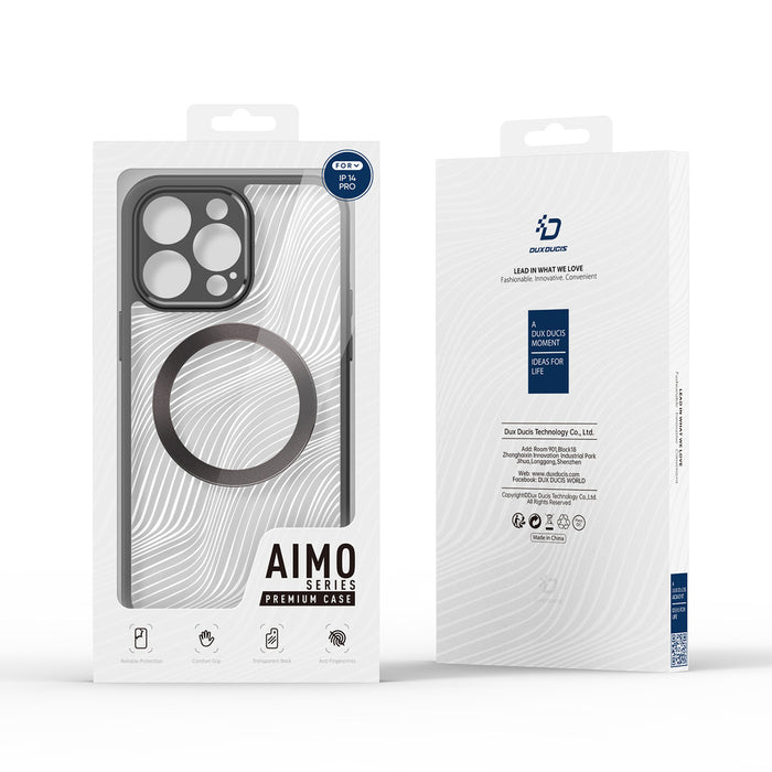 Armored case for iPhone 14 Pro compatible with MagSafe Dux Ducis Aimo Mag - black