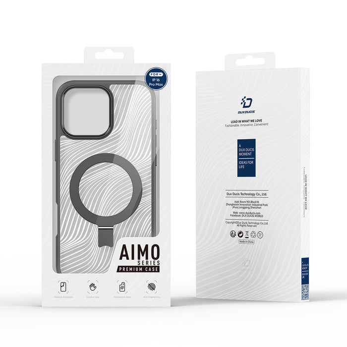 Dux Ducis Aimo Mag Case with MagSafe and Stand for iPhone 16 Pro Max - Black