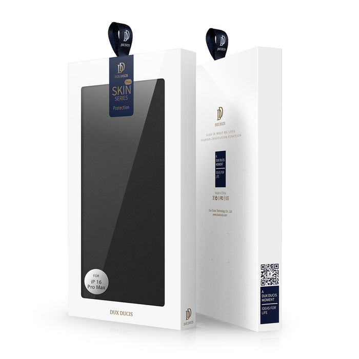 Dux Ducis Skin Pro iPhone 16 Pro Case with Flip and Card Slot - Black