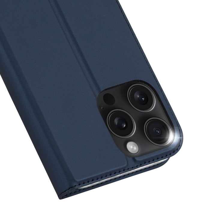 Dux Ducis Skin Pro iPhone 16 Pro Max Case with Flip and Card Slot - Blue