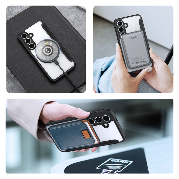 Dux Ducis Skin X Pro case for Samsung Galaxy S25 with MagSafe and wallet - black