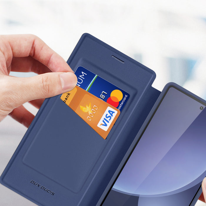 Dux Ducis Skin X Pro case for Samsung Galaxy S25 Ultra with MagSafe and wallet - blue