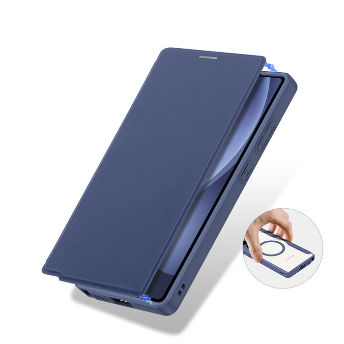 Dux Ducis Skin X Pro case for Samsung Galaxy S25 Ultra with MagSafe and wallet - blue