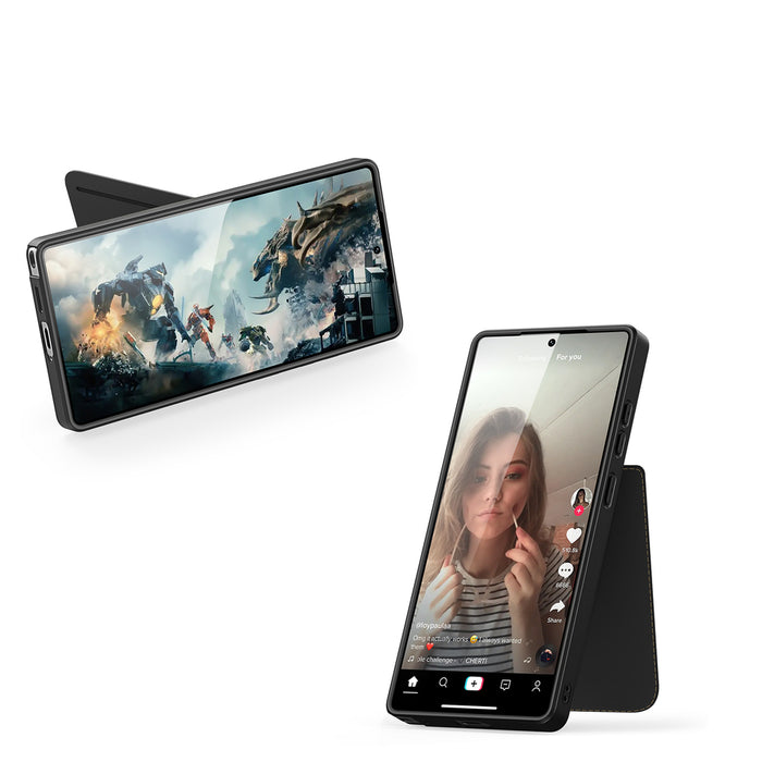 Dux Ducis Rafi II Case for Samsung Galaxy S25 Ultra with Stand and Wallet - Black