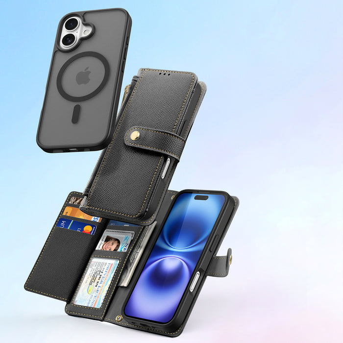 Dux Ducis Lawa Leather Case for iPhone 16 - Black