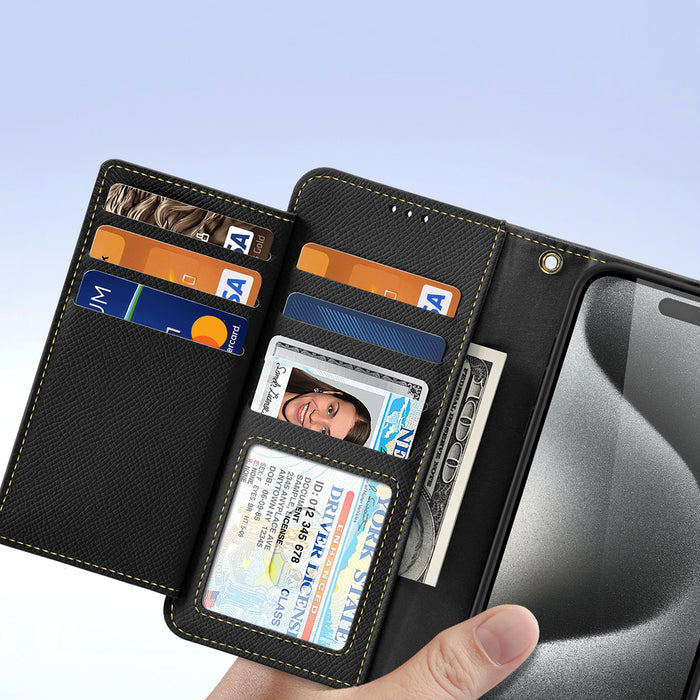 Dux Ducis Lawa Leather Case for iPhone 15 Pro Max - Black