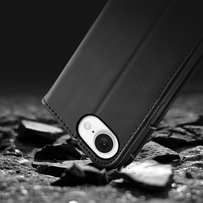 Dux Ducis Hivo iPhone 16e Case with Flip and RFID Protection - Black