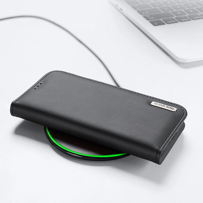 Dux Ducis Hivo iPhone 16e Case with Flip and RFID Protection - Black