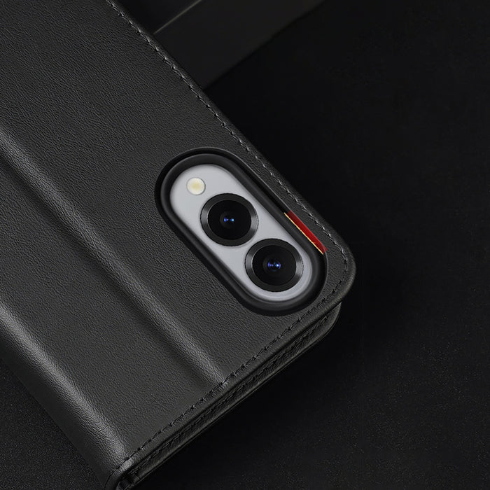 Dux Ducis Hivo Samsung Galaxy S25 Edge Case with Flip and RFID Protection - Black