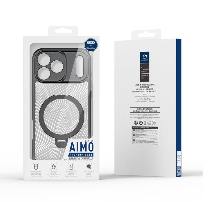 Dux Ducis Aimo Mag Case with Magnetic Ring and Stand for iPhone 17 Pro Max - Black