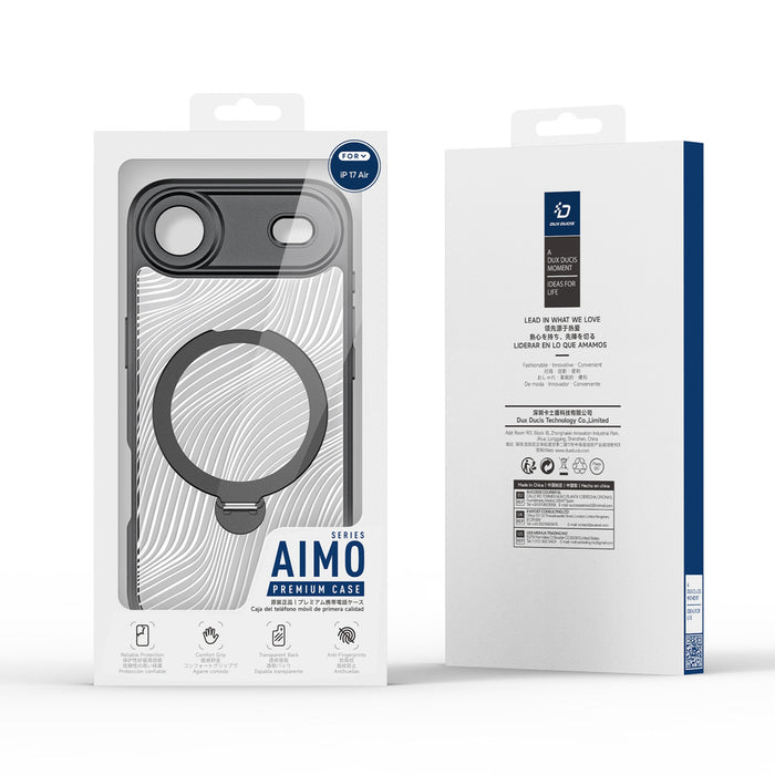Dux Ducis Aimo Mag Case with Magnetic Ring and Stand for iPhone 17 Air – Black