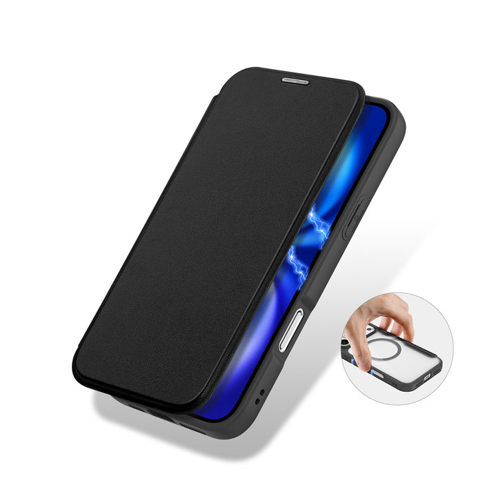 Dux Ducis Skin X Pro Case for iPhone 17 Pro with Wallet, MagSafe Compatible - Black