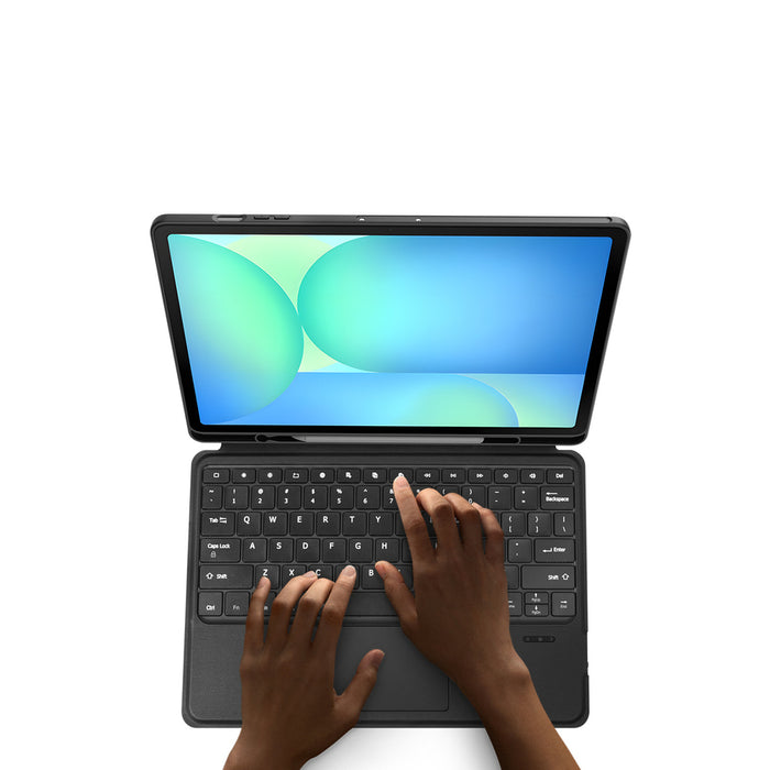 Dux Ducis (DK series) Keyboard Case for Samsung Tab S10 FE+ (Plus) with Backlight - Black