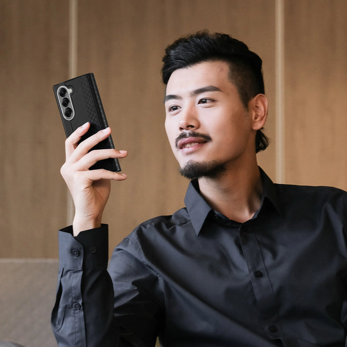 Dux Ducis Brill Case for Samsung Galaxy Z Fold7 with Magnetic Closure - Black