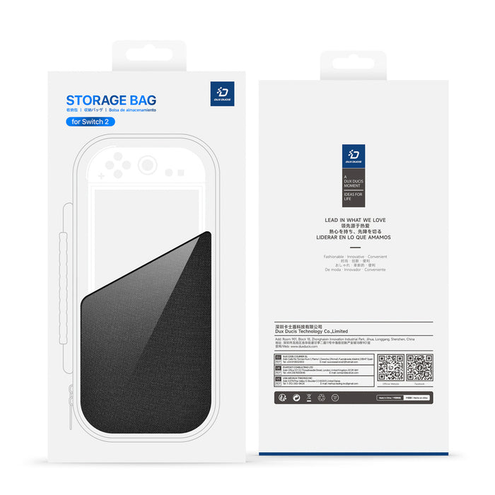 Dux Ducis Nintendo Switch 2 Case with Handle and Game Compartments - Black