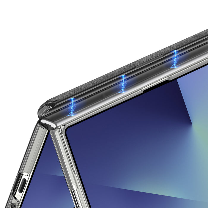 Dux Ducis Stex Case for Samsung Galaxy Z Fold 7 with 360° Stand - Black