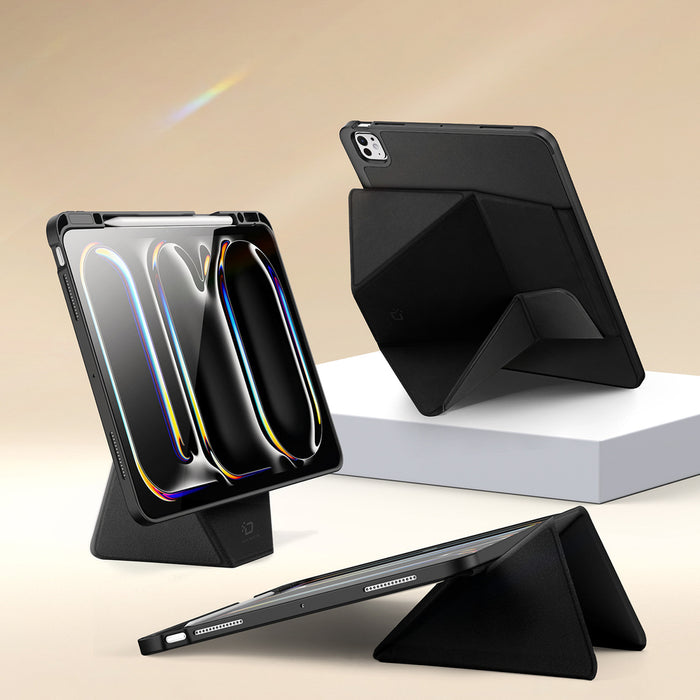 Dux Ducis Vers iPad Pro 13" (2024/2025) Case with Stand and Apple Pencil Holder - Black