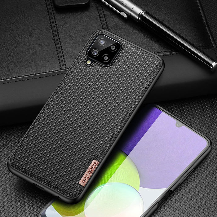 Dux Ducis Fino case covered with nylon material for Samsung Galaxy A22 4G black