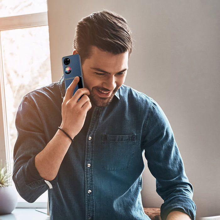 Dux Ducis Fino case is made of nylon material Huawei P50 Pocket blue