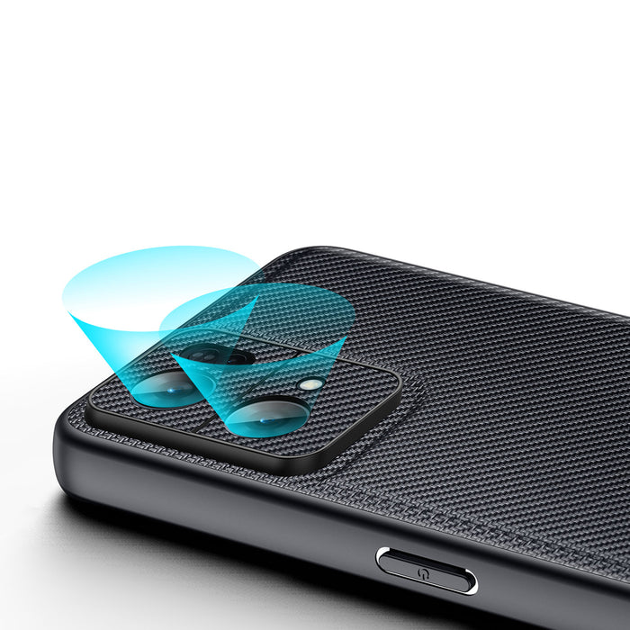 Dux Ducis Fino case cover covered with nylon material Oppo Reno7 Pro 5G black