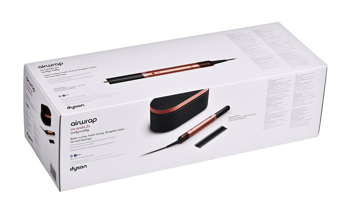 Dyson Airwrap Co-anda2x Straight + Wavy Multi-Style Complete Long Styler and Dryer HS09 (Gift Edition) Amber Silk EU 143161-01