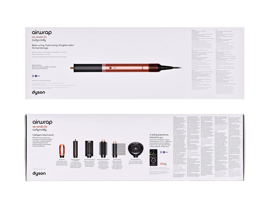Dyson Airwrap Co-anda2x Straight + Wavy Multi-Style Complete Long Styler and Dryer HS09 (Gift Edition) Amber Silk EU 143161-01