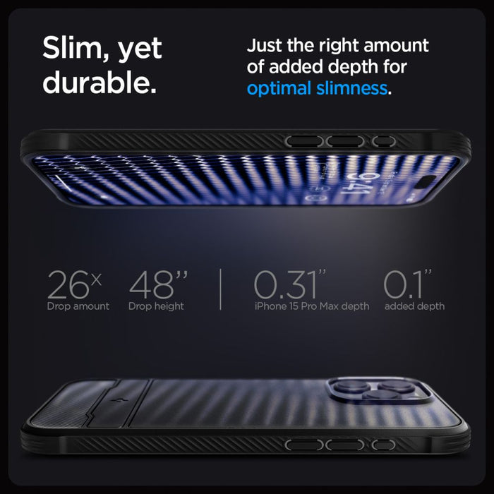 Spigen Rugged Armor Mag Case with MagSafe for iPhone 15 Pro Max - Matte Black - Cell phone cases and covers<<<HurtelXML