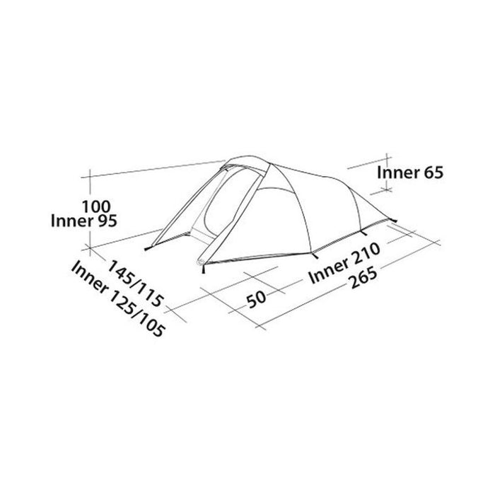 TENT 265X145/115X100CM EASY CAMP ENERGY 200 COMPACT