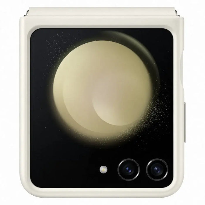 Eco-leather case for Samsung Galaxy Z Flip 5 - cream - Cell phone cases and covers<<<HurtelXML
