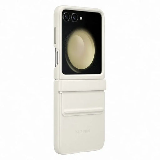 Eco-leather case for Samsung Galaxy Z Flip 5 - cream - Cell phone cases and covers<<<HurtelXML