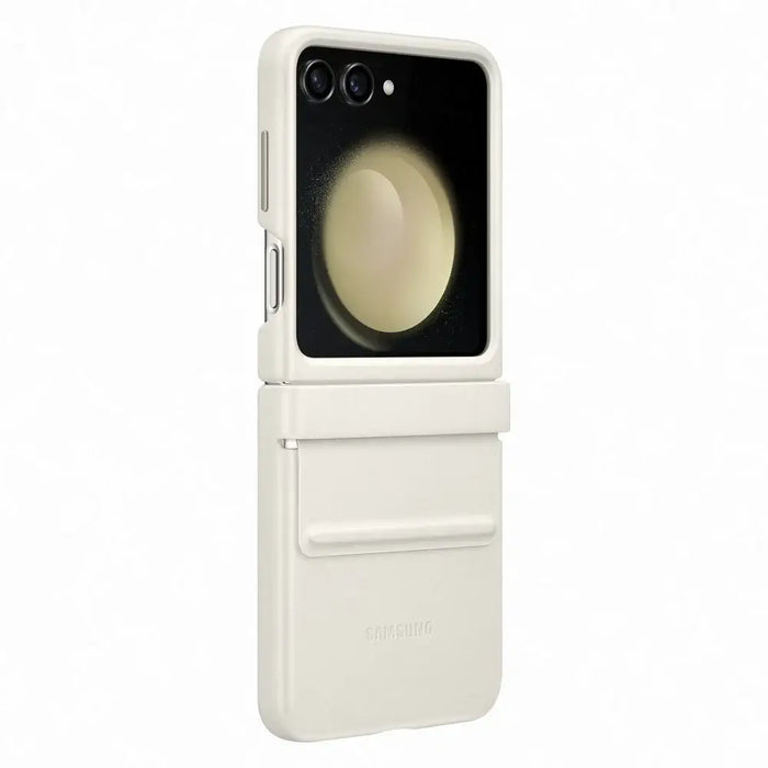 Eco-leather case for Samsung Galaxy Z Flip 5 - cream - Cell phone cases and covers<<<HurtelXML