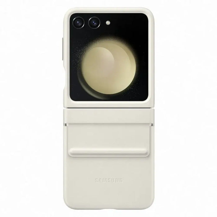 Eco-leather case for Samsung Galaxy Z Flip 5 - cream - Cell phone cases and covers<<<HurtelXML