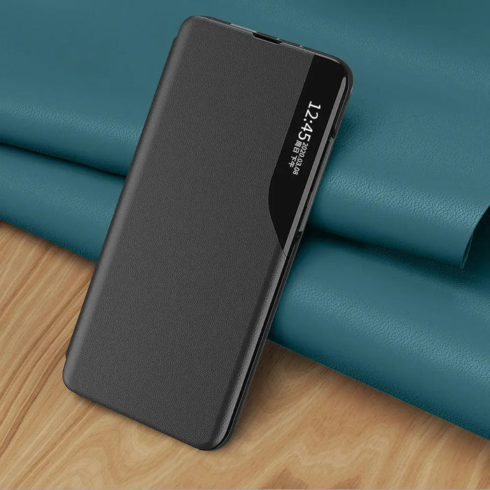 Eco Leather View Case cover for Samsung Galaxy A14 with flip stand blue - Cell phone cases and covers<<<HurtelXML