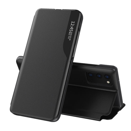 Eco Leather View Case elegant bookcase type case with kickstand for Samsung Galaxy A02s EU black - Cell phone cases