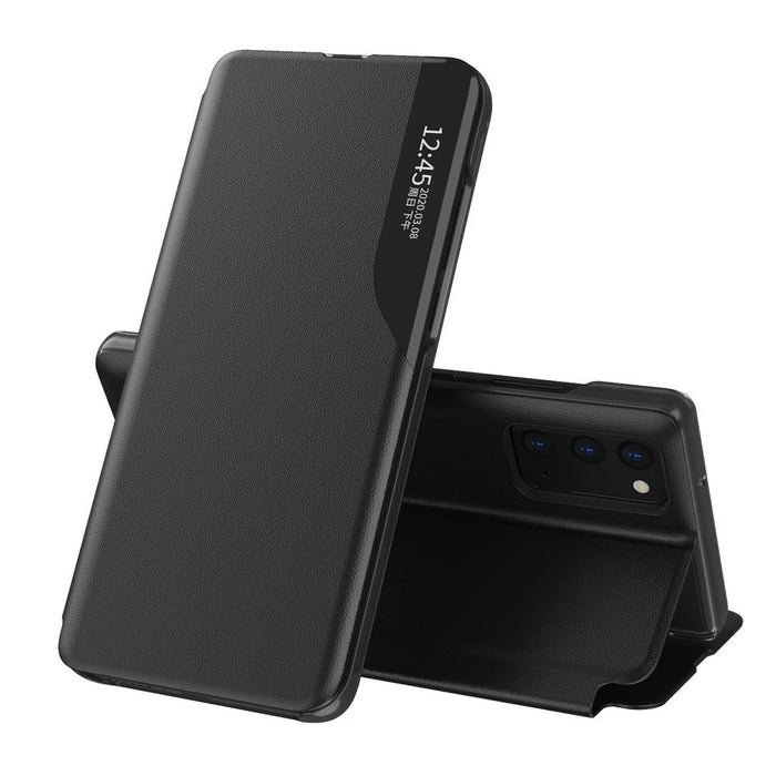 Eco Leather View Case elegant bookcase type case with kickstand for Samsung Galaxy A02s EU black - Cell phone cases