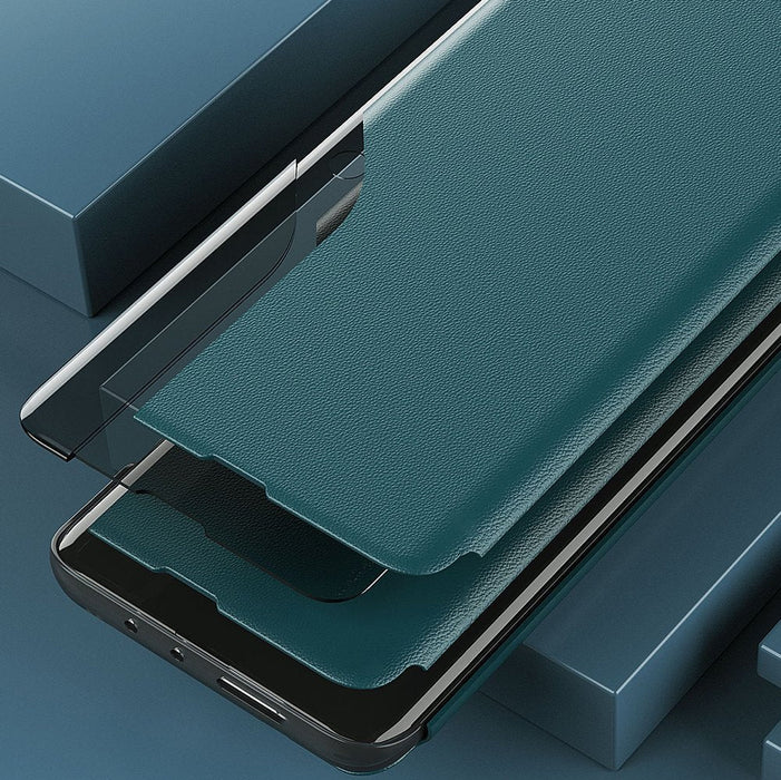 Eco Leather View Case elegant bookcase type case with kickstand for Samsung Galaxy A02s EU black - Cell phone cases