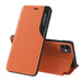 Eco Leather View Case elegant bookcase type case with kickstand for iPhone 13 orange - Cell phone cases