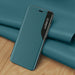 Eco Leather View Case elegant bookcase type case with kickstand for iPhone 13 orange - Cell phone cases