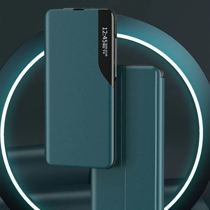 Eco Leather View Case elegant bookcase type case with kickstand for Xiaomi Poco M3 / Xiaomi Redmi 9T black - Cell phone