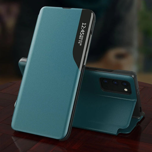 Eco Leather View Case elegant bookcase type case with kickstand for Xiaomi Poco M3 / Xiaomi Redmi 9T black - Cell phone