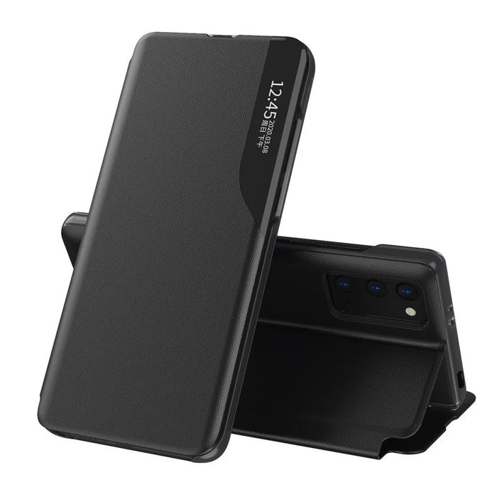 Eco Leather View Case elegant bookcase type case with kickstand for Xiaomi Poco M3 / Xiaomi Redmi 9T black - Cell phone