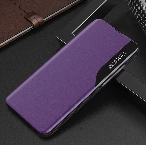Eco Leather View Case Elegant Flip Cover Case with Stand Function Xiaomi Redmi K40 Pro + K40 Pro / K40 / Poco F3 Purple