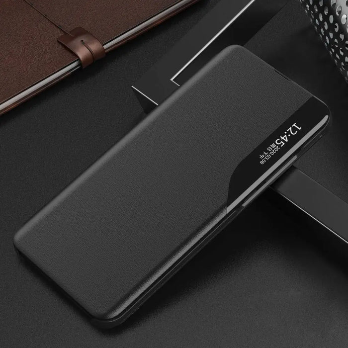 Eco Leather View Case for Samsung Galaxy A54 5G with flip stand black - Cell phone cases and covers<<<HurtelXML