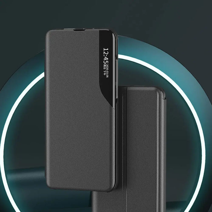 Eco Leather View Case case for Samsung Galaxy S23 with a flip stand black - Cell phone cases and covers<<<HurtelXML